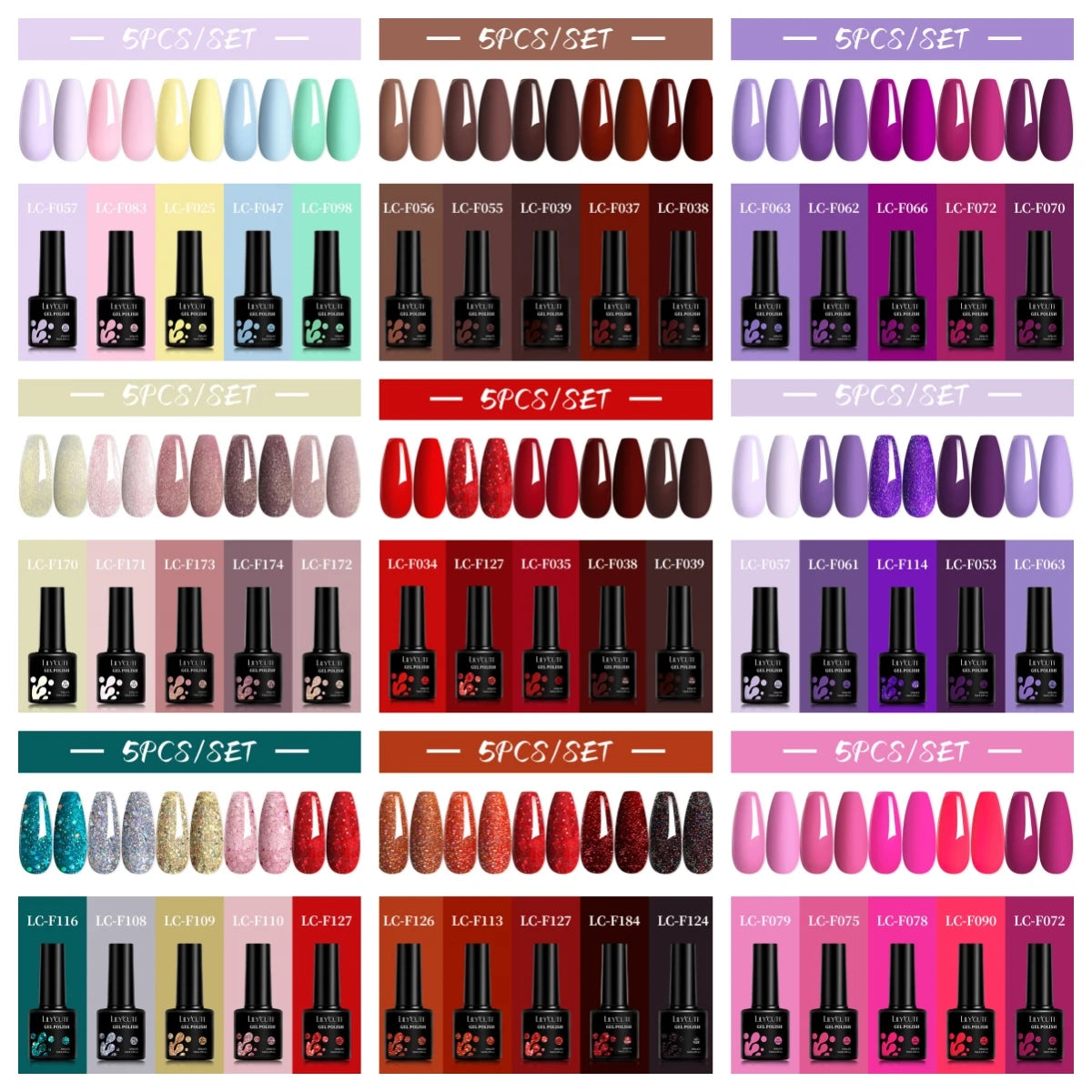 4/5Pcs Gel Nail Polish Set