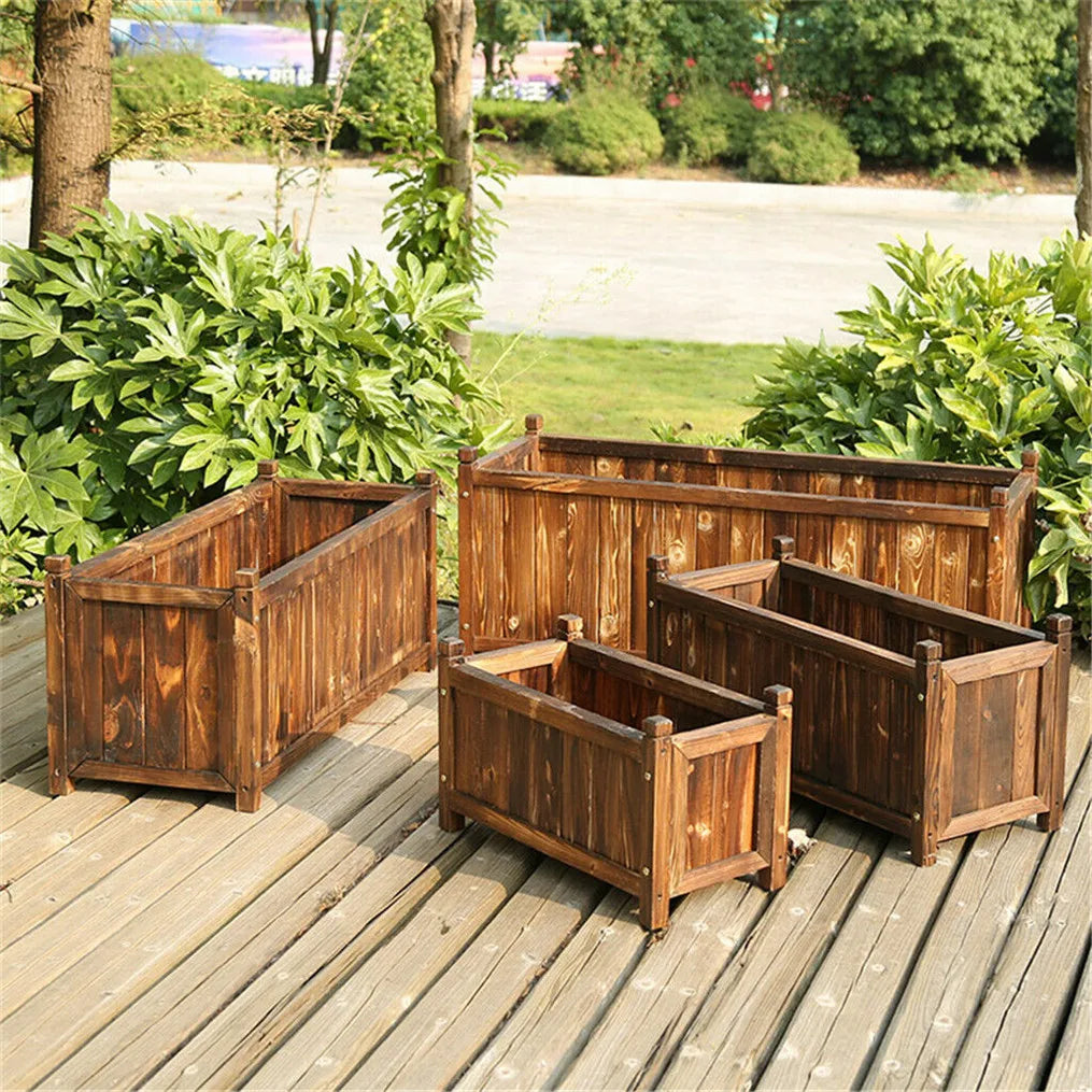 Wooden Raised Bed Planter