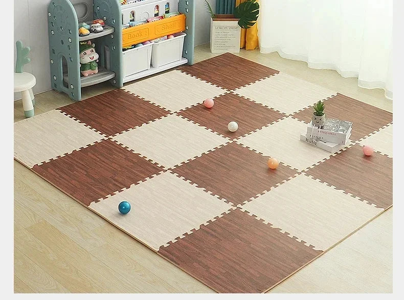 4-20Pcs/ Puzzle Foam Mats 30x30x1CM/ Wood Grain Floor