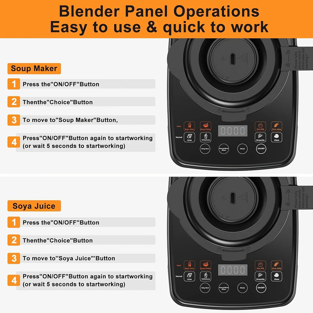 2400W Heating Blender, To-Go Cup