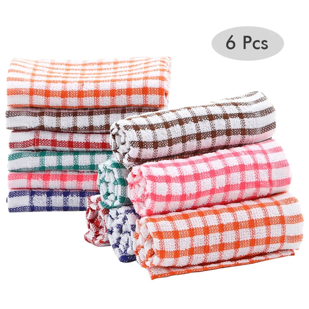 6PCS Cotton Kitchen Tea Towels