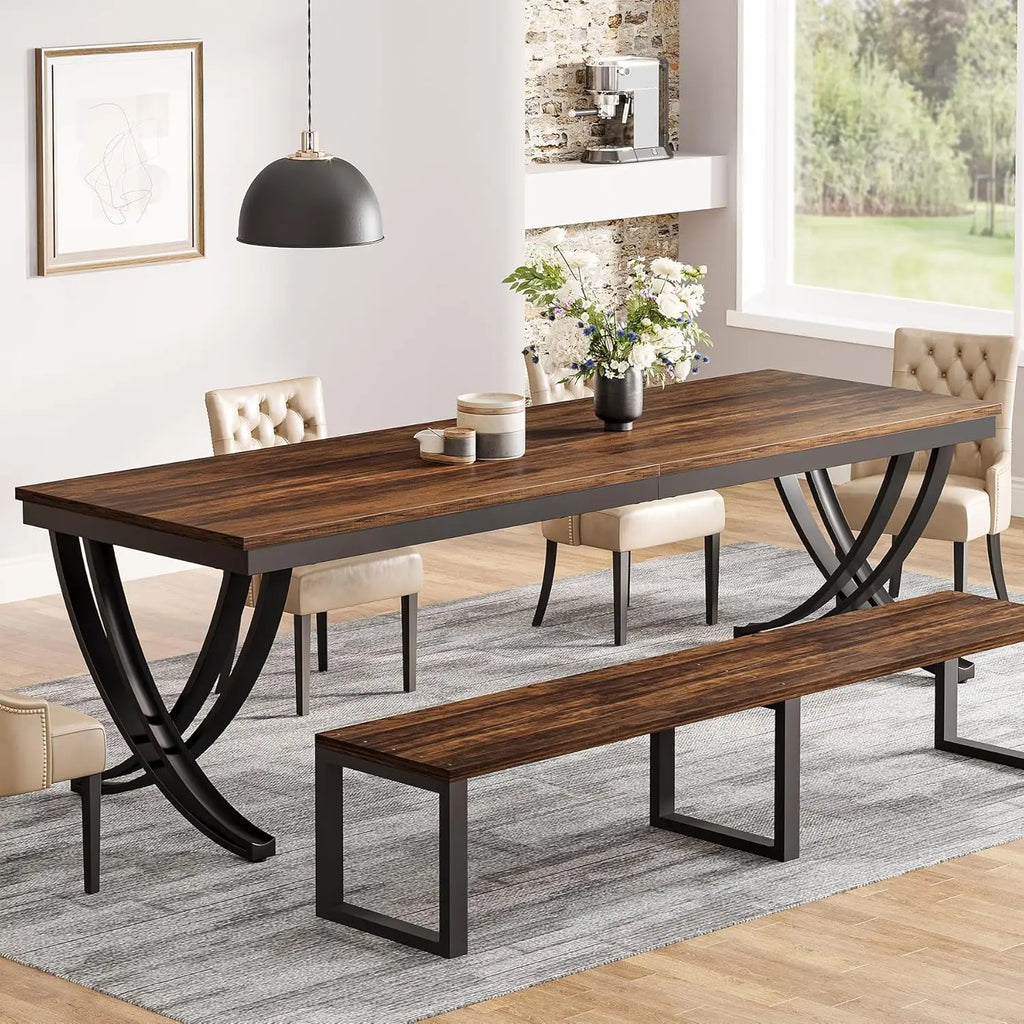 Rectangular Farmhouse Dinner Table