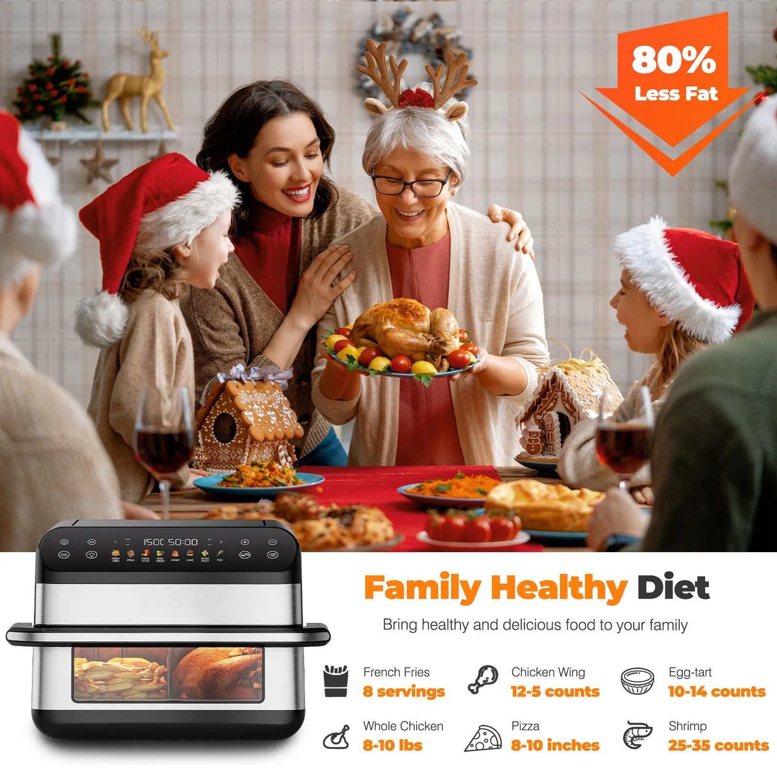 10L Dual-Basket Air Fryer Oven