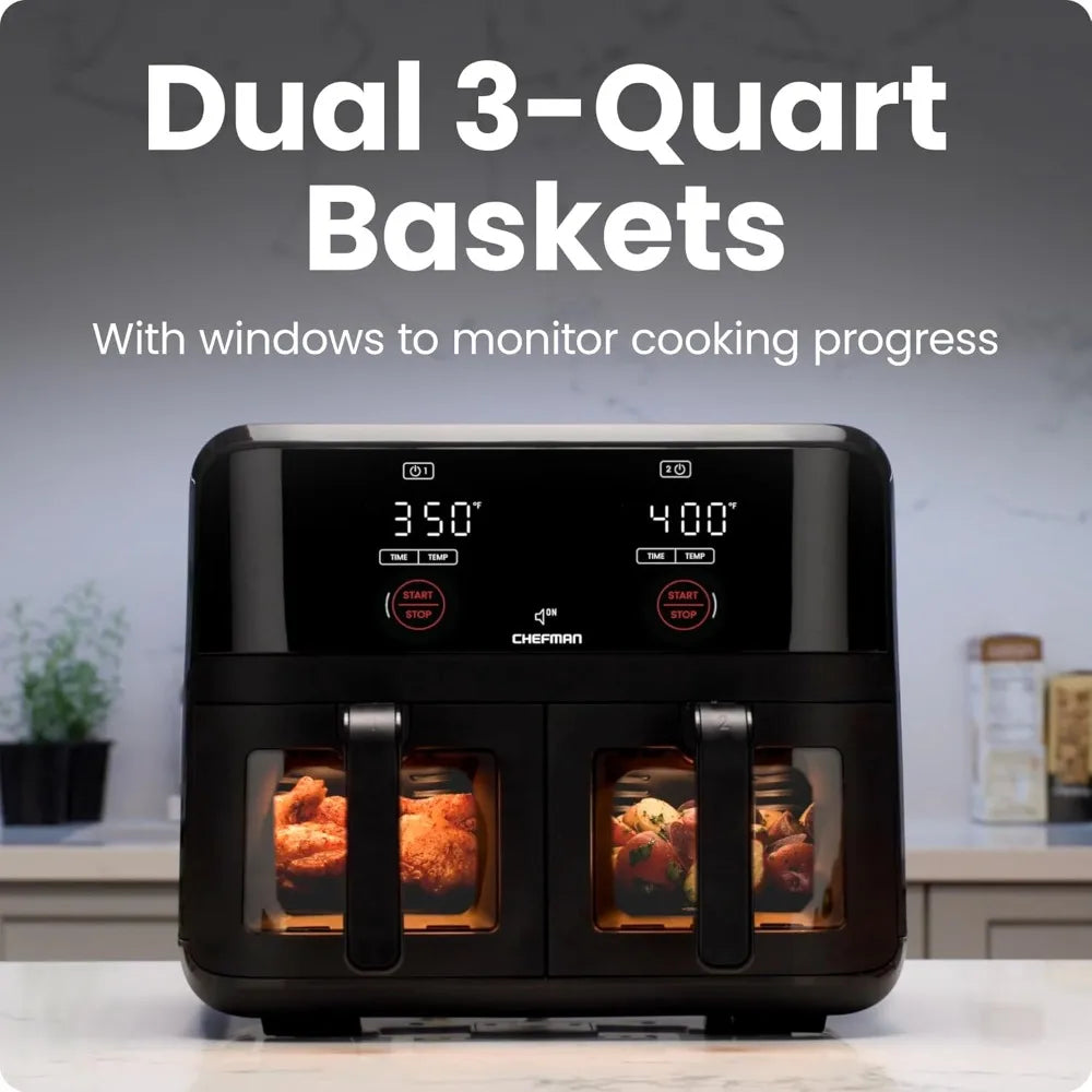 6 Quart Dual Basket Air Fryer