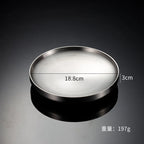 Thick Stainless Steel Round Dinner Plate