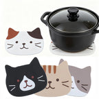 5pcs Cat Silicone Trivets