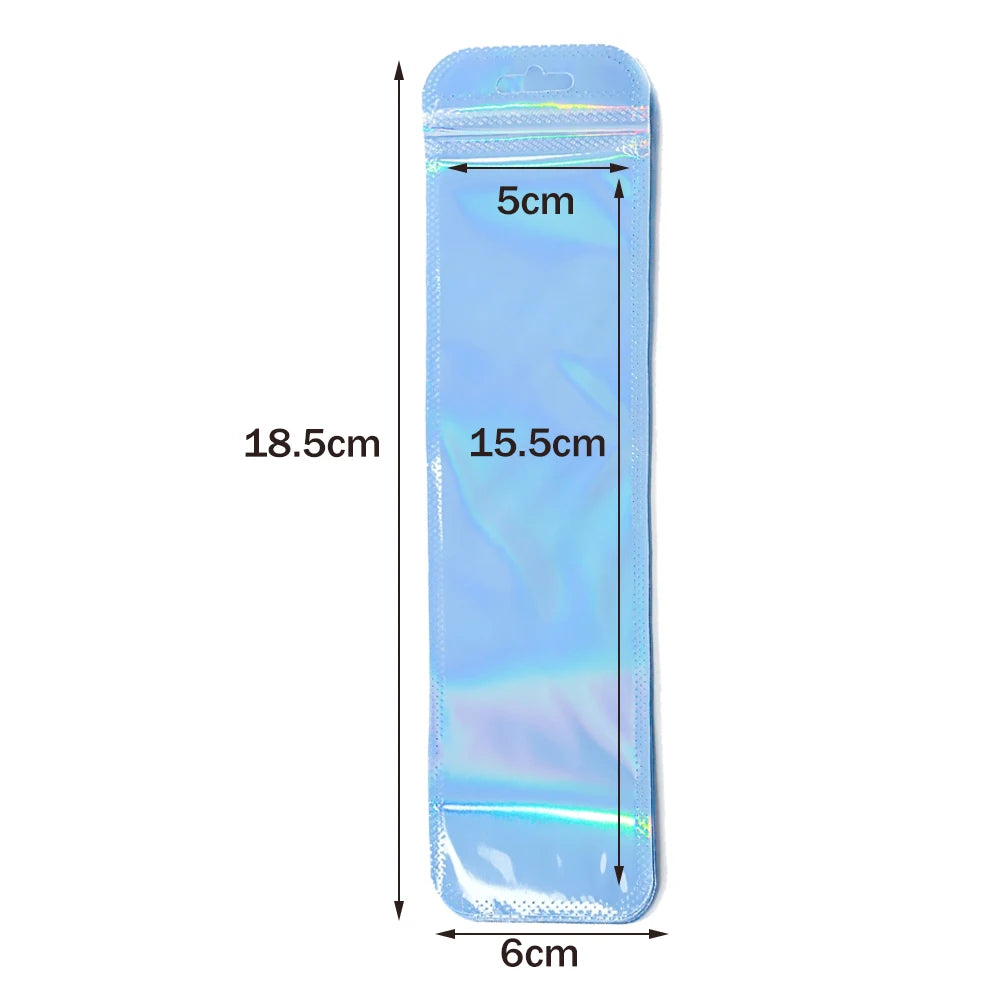 50pcs Holographic Zipper Small Food Storage