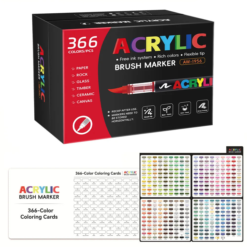 12-366 Colors Acrylic Paint Markers