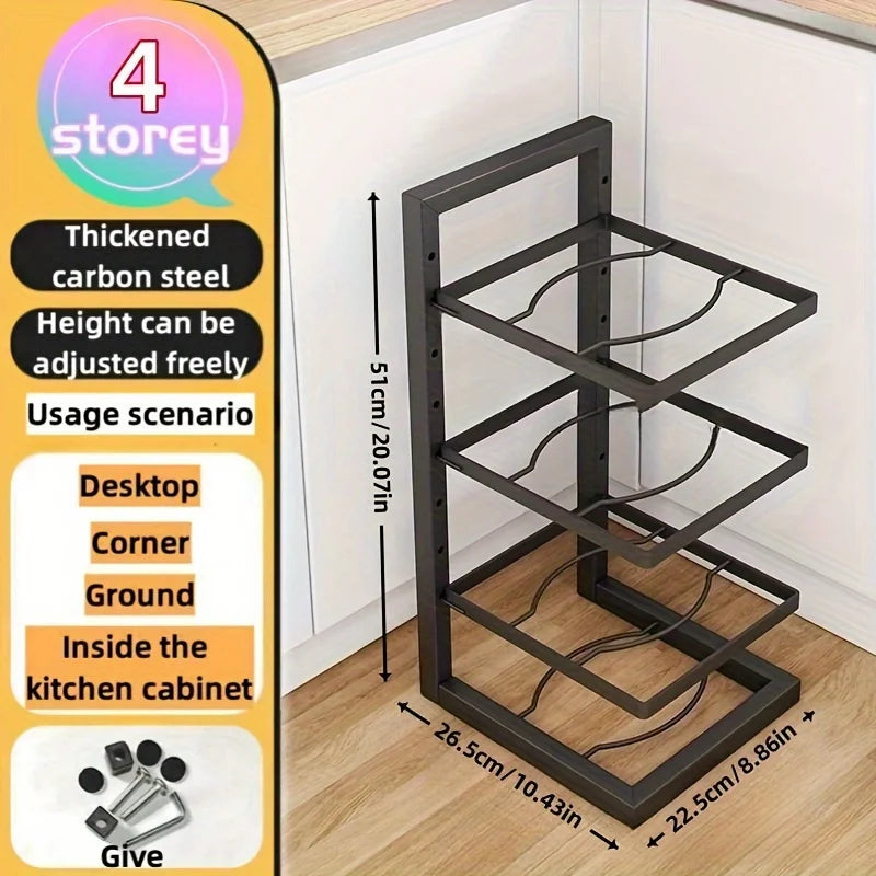 Pot Rack Storage Organizer