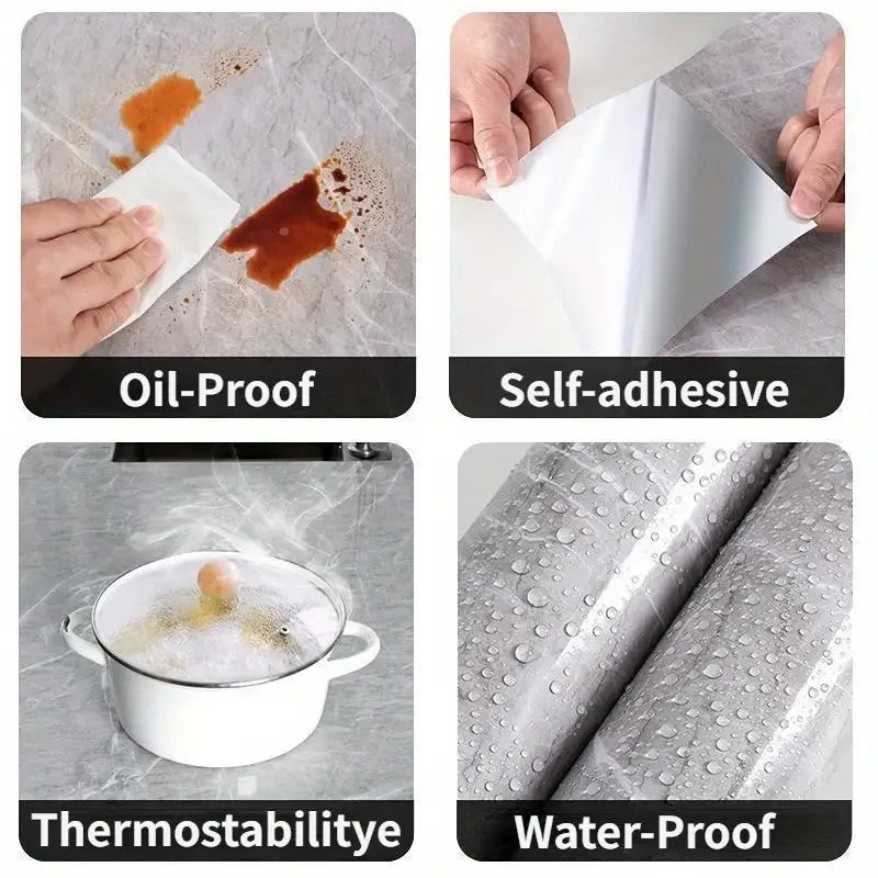 10-40PCS Marble Style Self-adhesive Floor Stickers Thickened Wear-resistant PVC Flooring Mats for Household Use Easy To Install