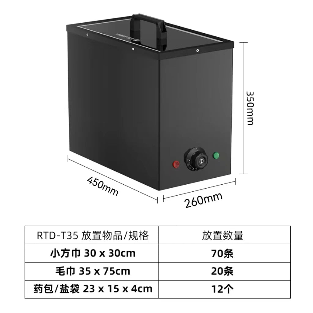Towel heating cabinet