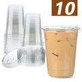Plastic Cups,  10 Pack, 16 oz Disposable