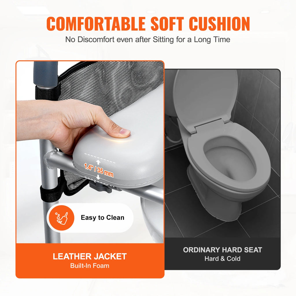 Raised Toilet Seat/ Padded Aluminum Frame