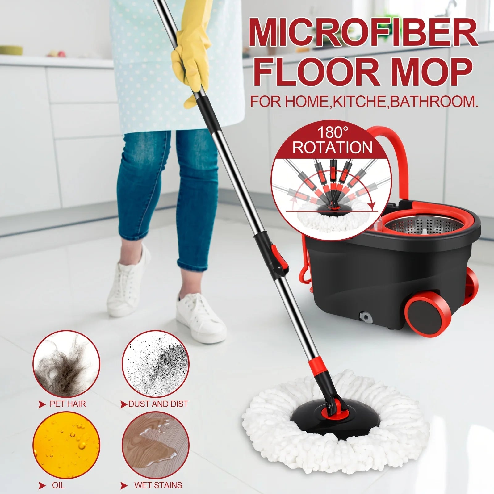 Spin Mop and Bucket Set
