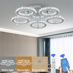Crystal Led  Remote Control Modern Chandelier