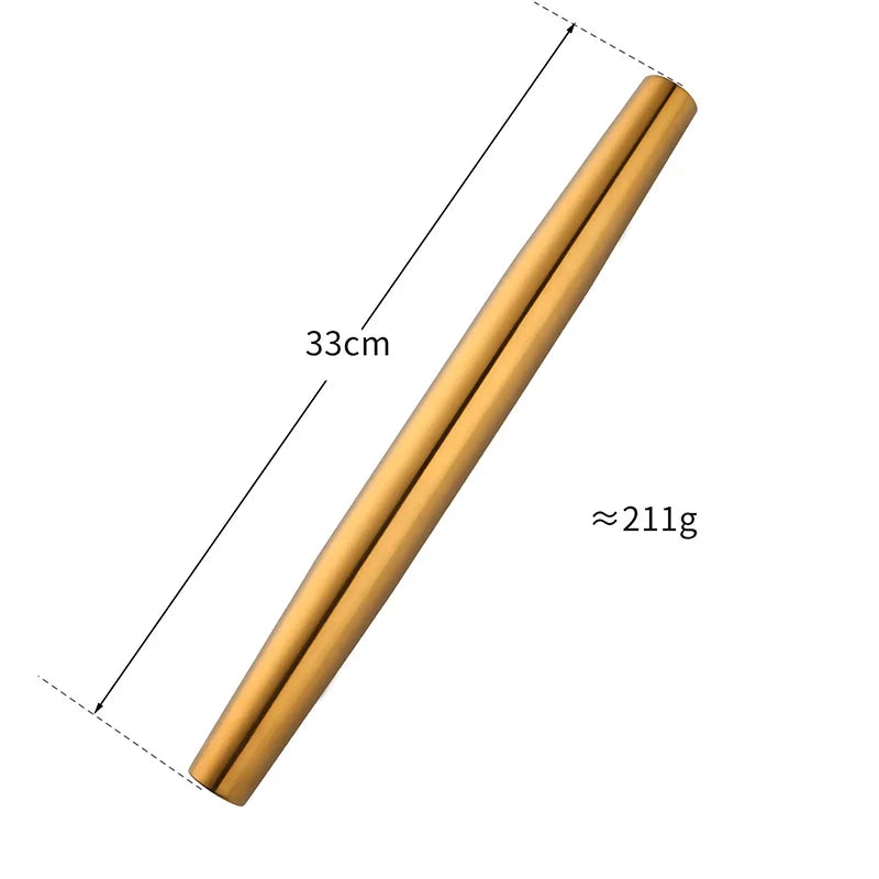 Golden Stainless Steel  Rolling Pin