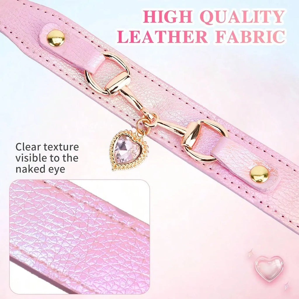 Leather Pet Collar, 8-15''Neck