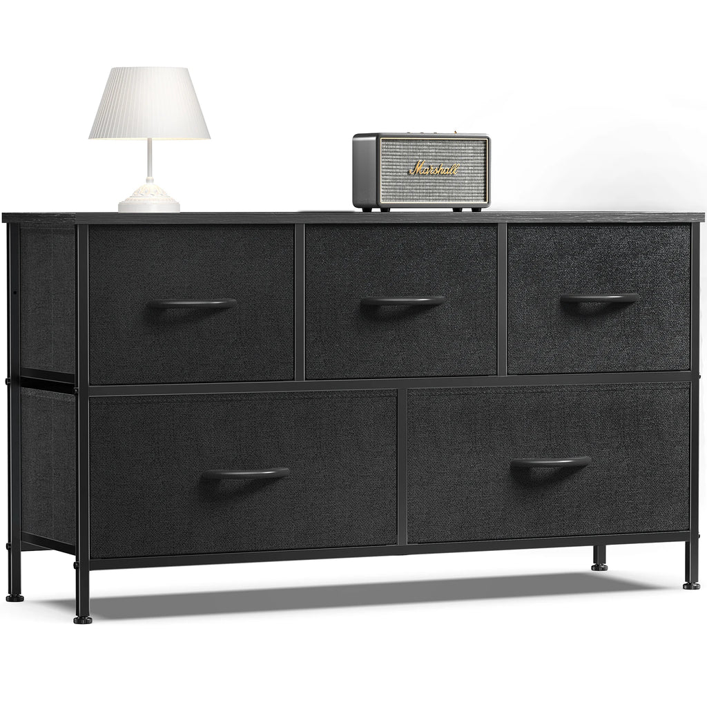 Display Cabinet / 5 Fabric Drawers