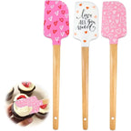 Silicone Spatula Set with Wooden Handles
