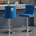 Set of 2 Swivel Chairs with Lion