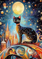 Diamond Painting Kit,  Black Cat