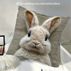 1pc Rabbit Pillowcase with Zipper Closure