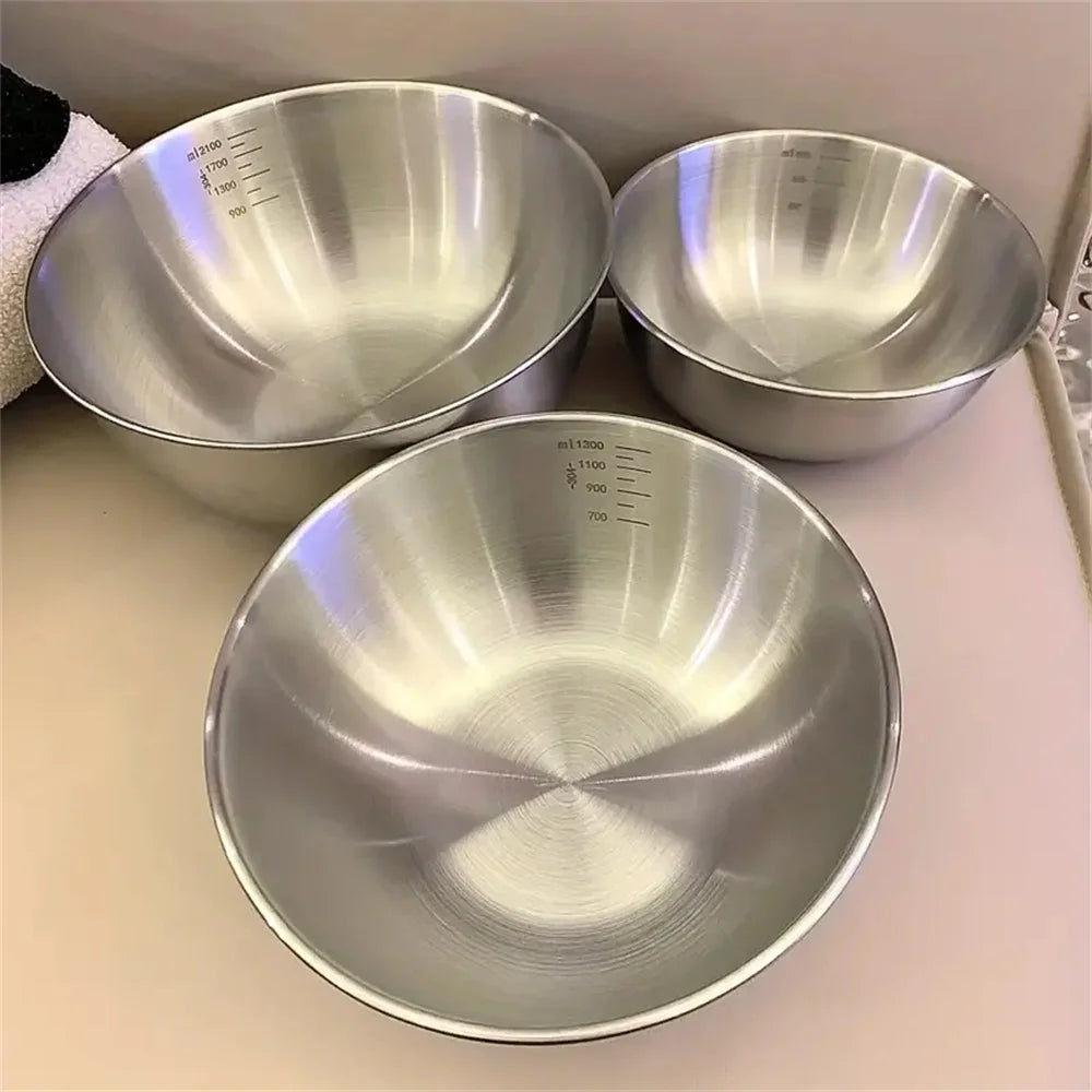 1-3 Stainless Steel Bowl Set with Scale