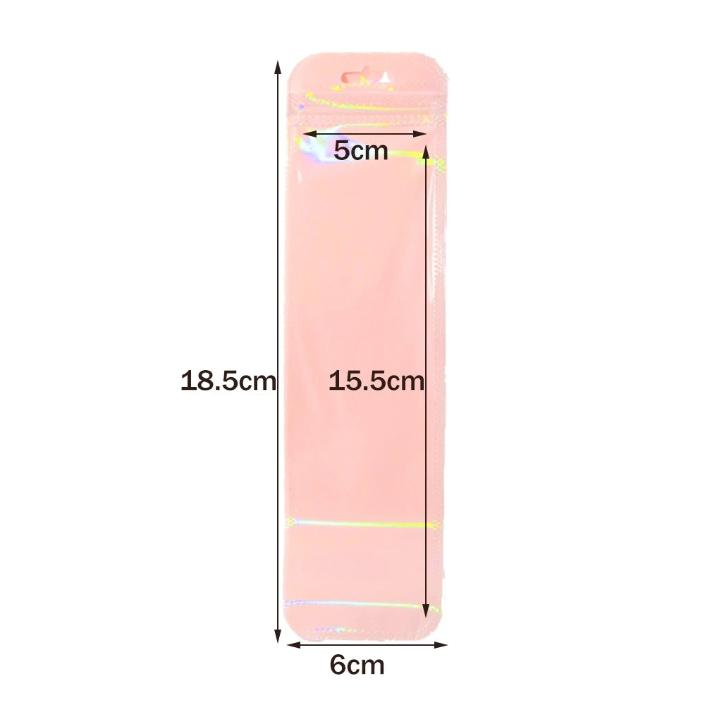 50pcs Holographic Zipper Small Food Storage