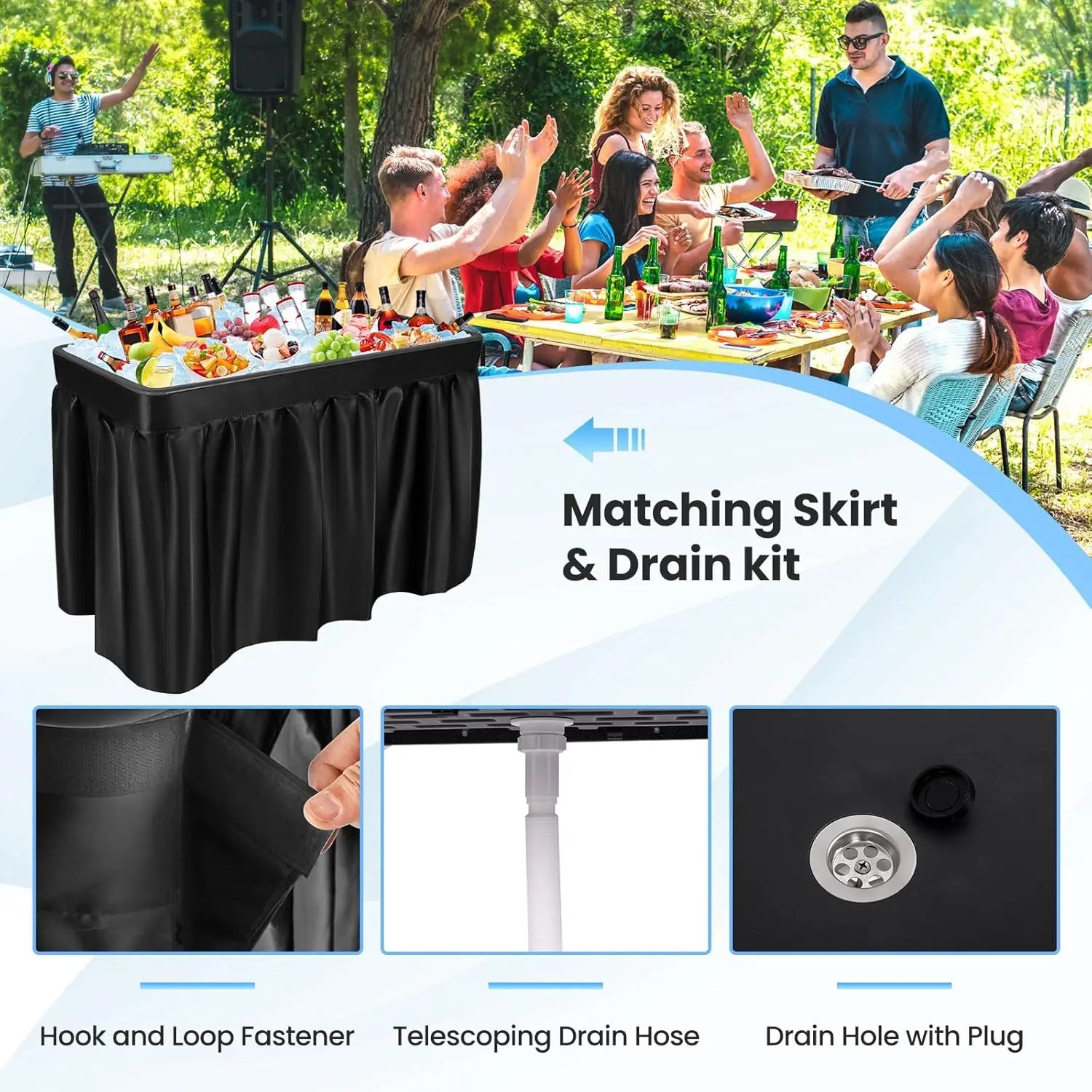 Folding Ice Cooler Table