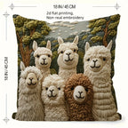 Alpaca Embroidery Pillowcase