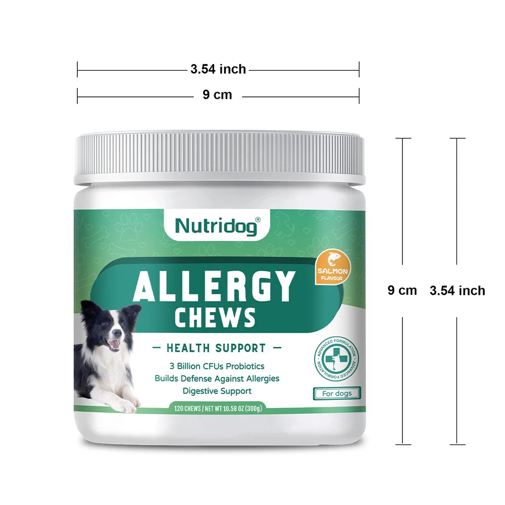 Dog Anti-Allergy Soft  Chews  120 PCS/Bottle