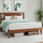 Wood Bed Frame / Headboard Natural Wooden Base
