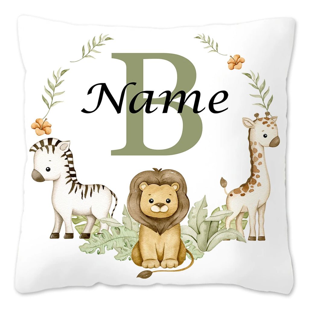 Animal with Name Pillow Case, Personalized