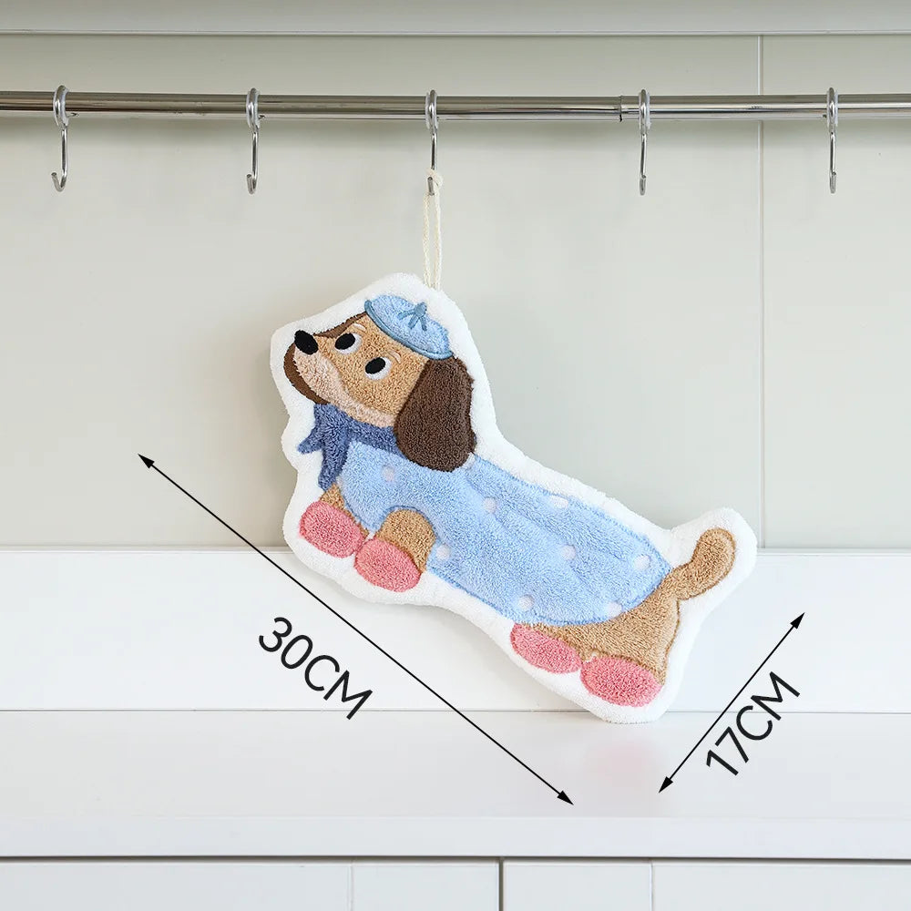 Dog Shaped Hand Towel