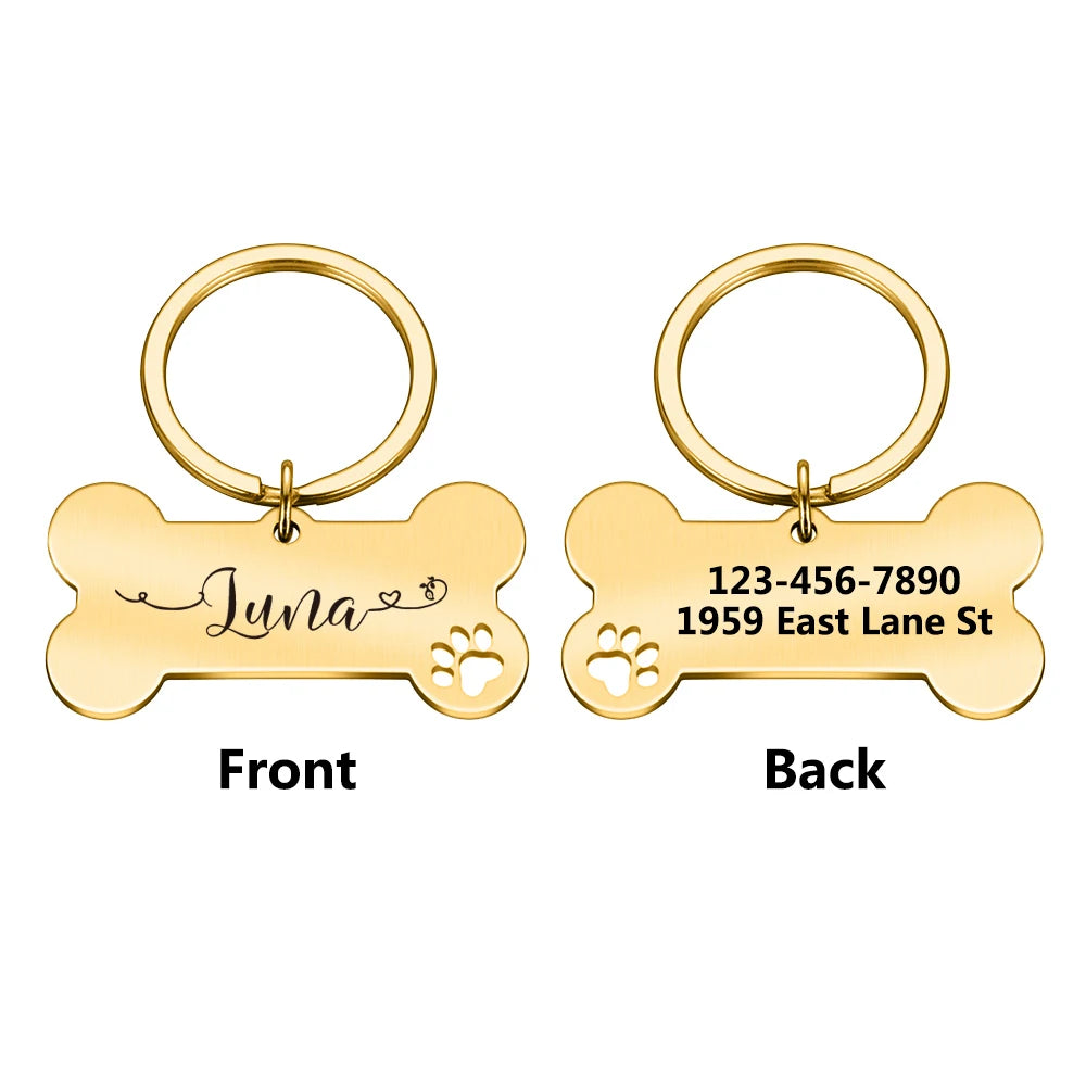 Customized Collar With Name Tag
