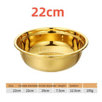 Round Golden Stainless Steel Colander