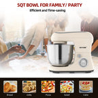 1pc,5Qt Tilt-Head Electric Stand Mixer