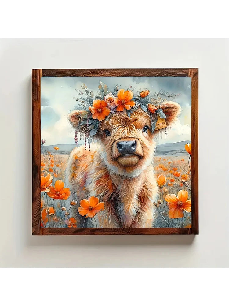 Highland Cow Diamond Painting Kit