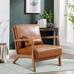 29*33*26 Inch  Wood Chair 105° Backrest Pillow