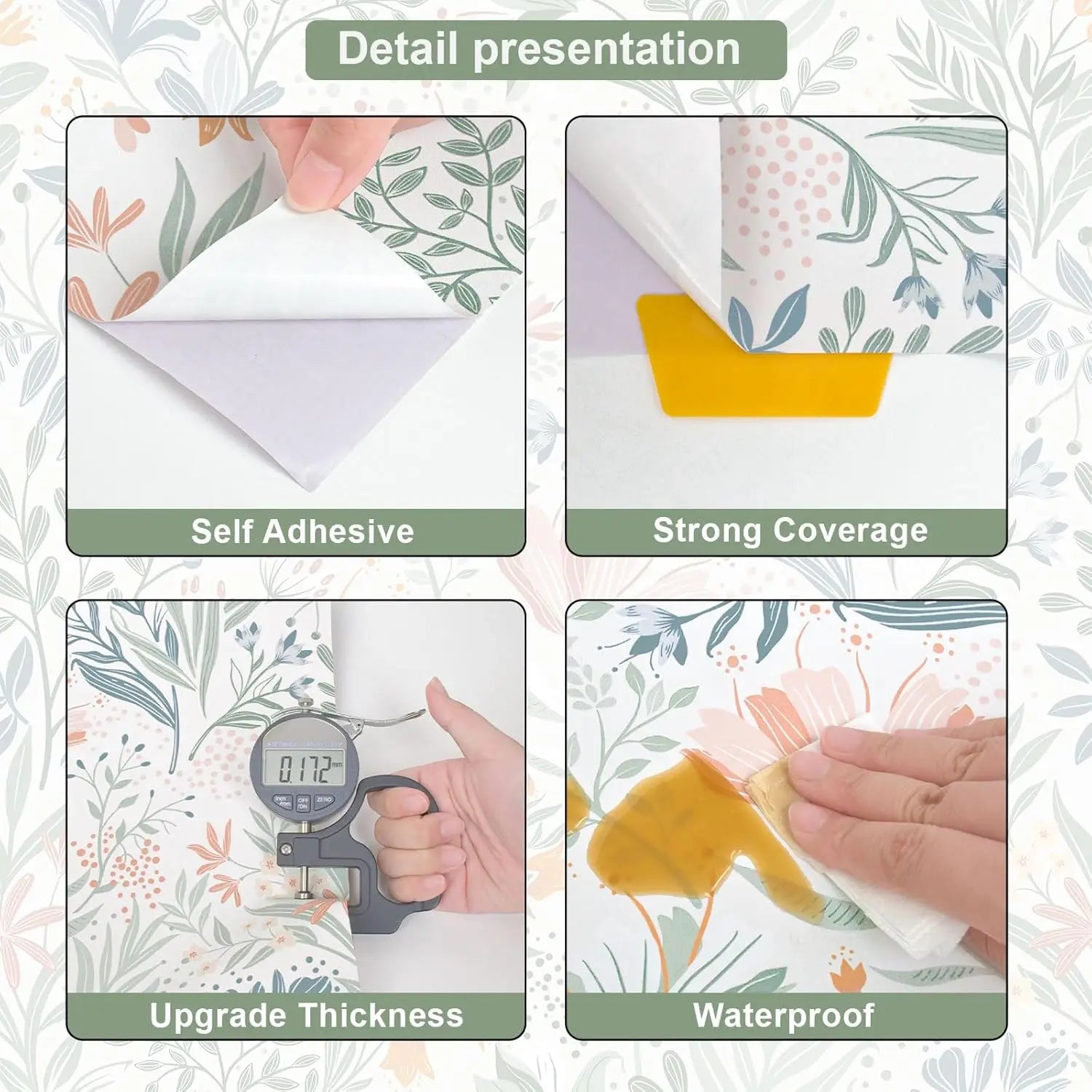 Floral Peel/ Stick Wallpaper