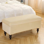 Velvet Storage Rectangle Ottoman