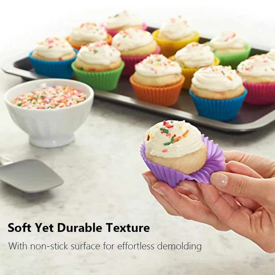 12Pcs Silicone Cupcake Set