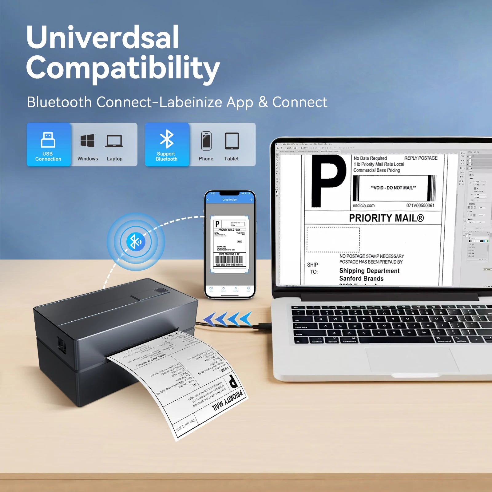 Thermal Label Printer / No Ink Required
