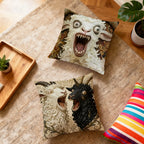 Screaming Goat Pillow Cover