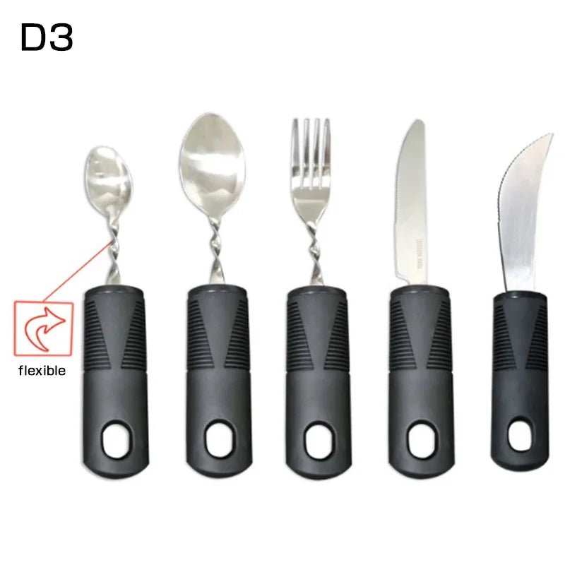 3/4/5Pcs/Set Elderly Adaptive Utensils