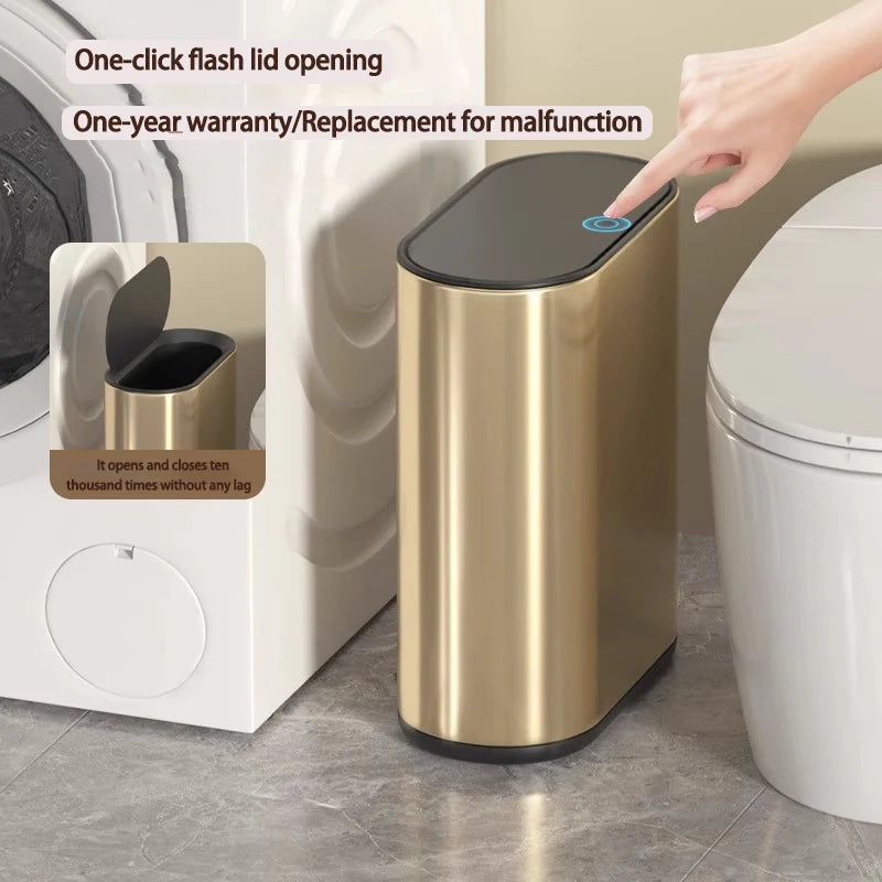 Trash Can with Press Lid
