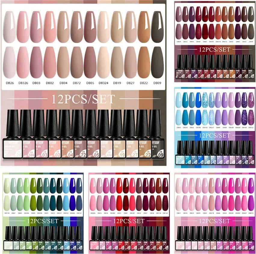 12pcs Gel Nail Polish Set