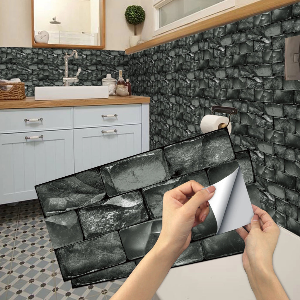 Vintage Faux Wall Tile Self-Adhesive Decal