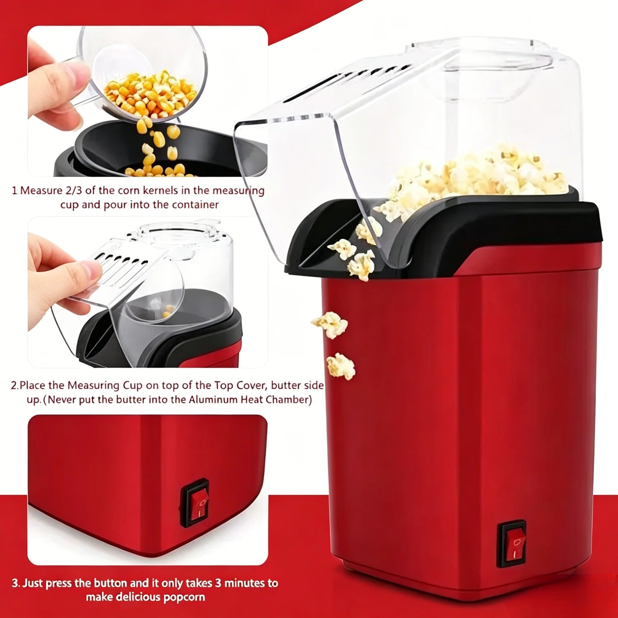 Electric popcorn machine 