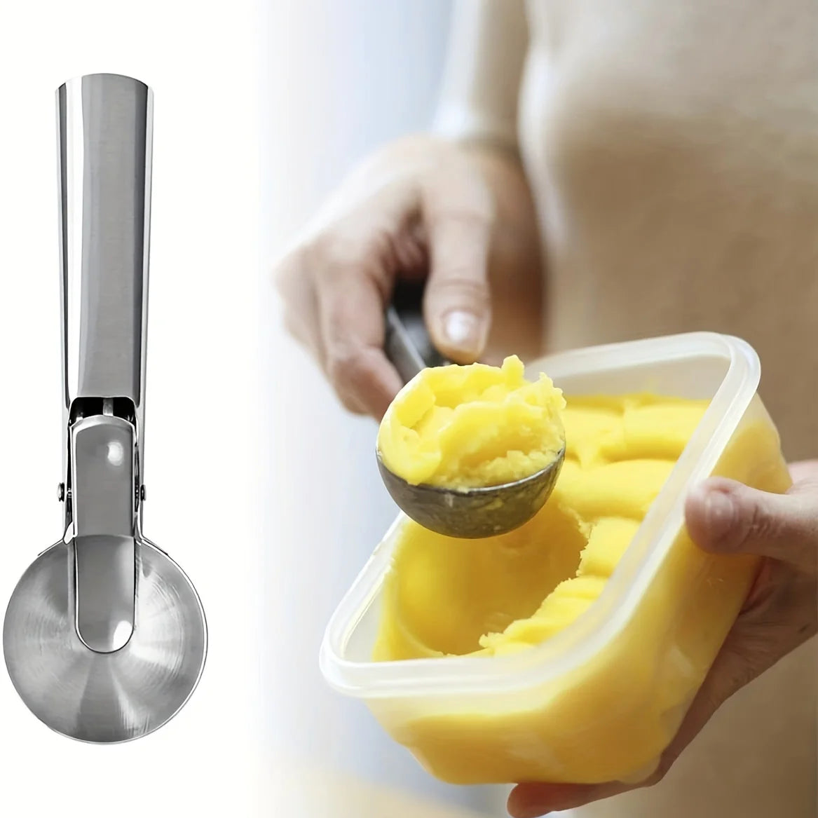 Multifunctional  Stainless Steel Dual-Purpose Scoop
